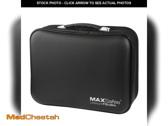 Lot 74-13667844 - MAXSafes Up to 2000ÃâÃÂ°F Fireproof Hard Document Case with Combination Lock Access in Black - U...