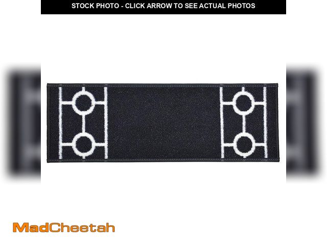 Lot 74-13693764 - RugStylesOnline Chain Border Custom Size Black 9.5 in. x 32 in. Indoor Carpet Stair Tread Cover Slip...
