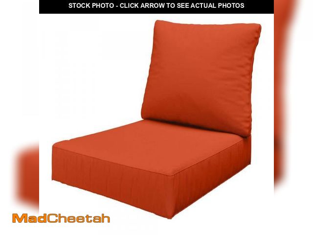 Lot 74-12144109 - Kimunuk 24 in. x 24 in. x 6.5 in. Outdoor Repacement Deep Seating Lounge Chair Cushion with Backrest...