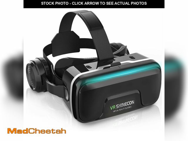 Lot 74-14295788 - COCERKET VR Headset with BuiltÃ¢â¬âin Headphones Ã¢â¬â 120ÃÂ° FOV Aspherical Lenses for 3D Mo...