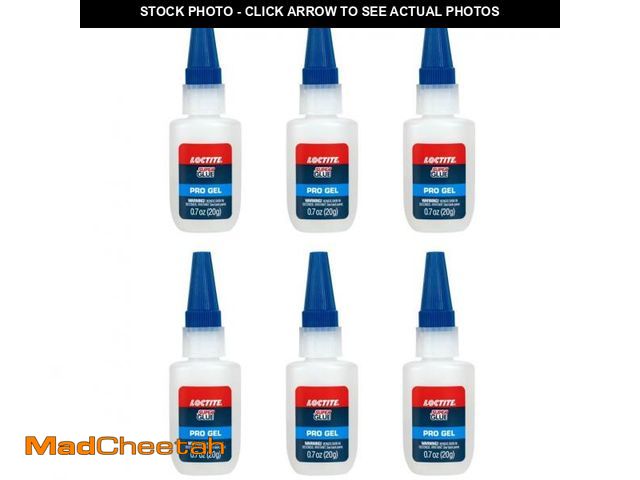 Lot 74-12217931 - Loctite Super Glue Professional Gel, Clear, 0.7 fl oz Bottle, 6 Pack - Superglue for Plastic, Wood, ...