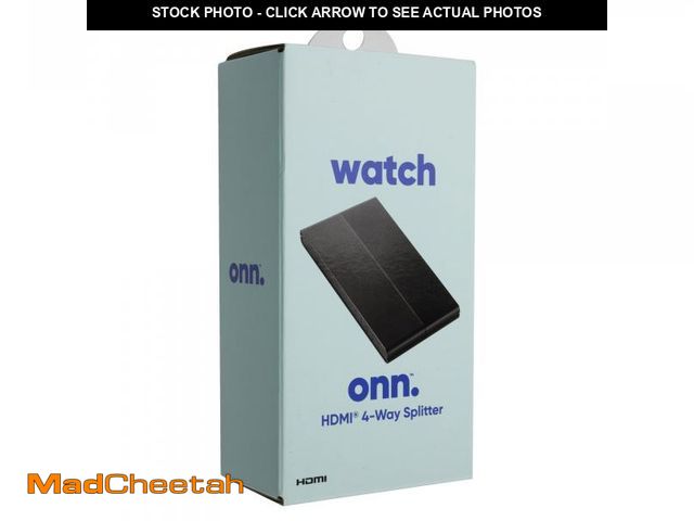 Lot 74-12537161 - onn. 4-Port High Speed 4K HDMI Splitter For HDTVs Monitors and Projectors, Black - USED