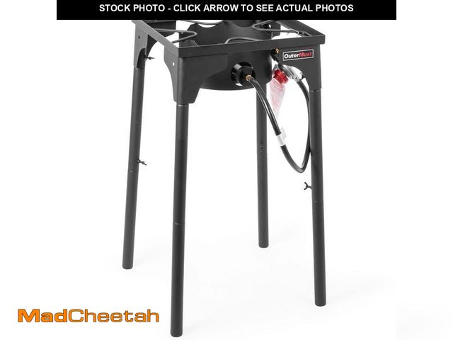 Lot 74-14280233 - outermust Outdoor Propane Burner Heavy Duty Propane 1-Burner Side Burner 54,000 BTU - UNUSED