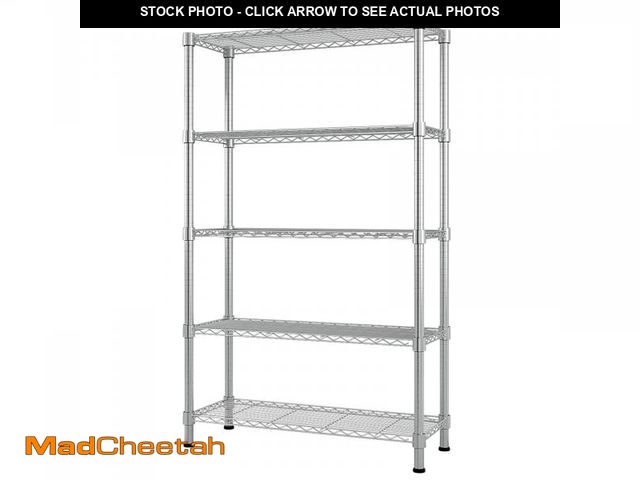 Lot 74-12155861 - Ktaxon 5-Tier Wire Shelving, 35''L x 14''W x 71''H Kitchen Garage Storage Rack Shelf for Pantry Clos...