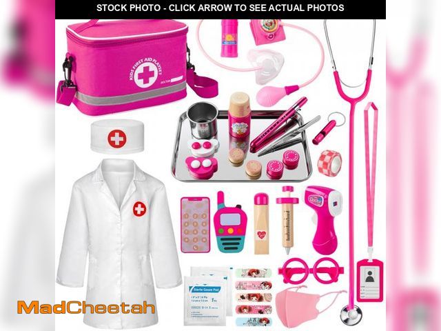 Lot 74-12113636 - Doctor Kit for Kids Girls, 34 Pcs Kids Doctor Kit for Toddlers 3-5 with Medical Storage Bag &amp; Re...