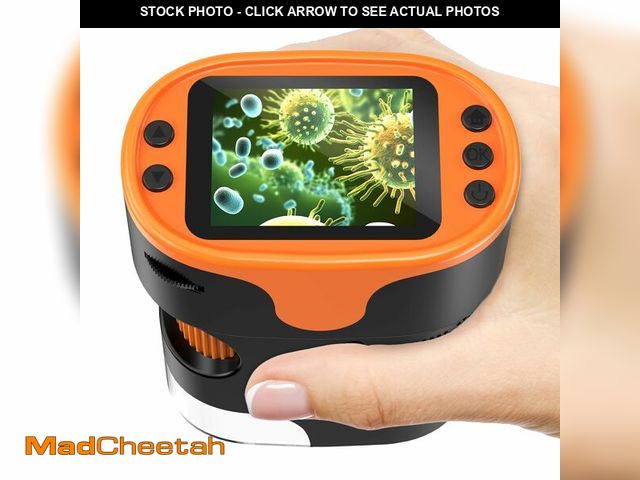 Lot 74-14376728 - 1000X Handheld Microscope for Kids 4K 2.0" Screen Rechargeable Mini Pocket Digital Microscopes w/Sli...