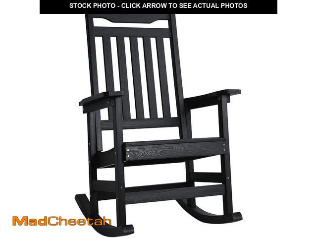 Lot 74-13765173 - Naipo 1PC Patio Rocking Chair All-Weather, Oversized Porch Rocker Chair 400 lbs Weight Capacity, for...