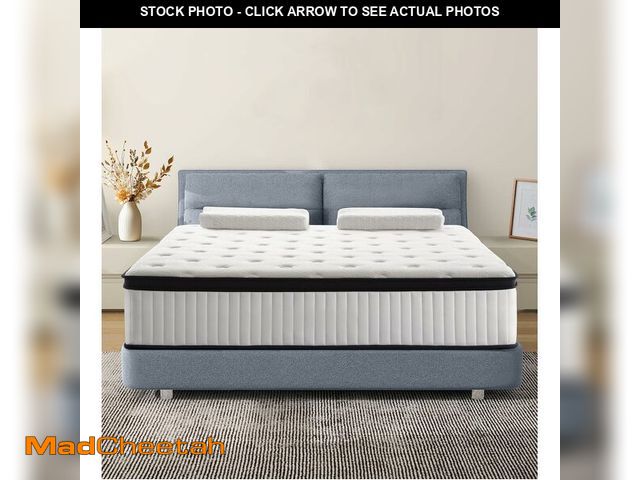 Lot 74-13070354 - Konuzu 14 Inch Queen Mattress in a Box, Memory Foam with Individual Pocket Spring Hybrid, for Pressu...