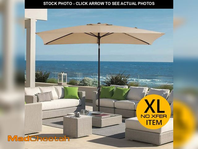11 foot black patio umbrella 11' Black Frame Market Umbrella - Auto-Tilt