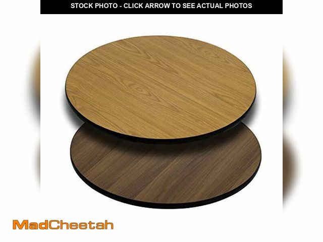 Lot 74-12544042 - Flash Furniture Glenbrook 36" Round Table Top with Natural or Walnut Reversible Laminate Top - UNUSE...