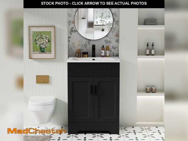 Lot 74-12775555 - (MISSING CABINET,FAUCET) eclife 24 in. W. x 19 in. D x 33.7 in. H Single Sink White Ceramic Top - UN...