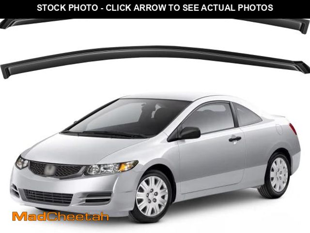 Lot 74-12509016 - Window Visors Rain Guards for 2006-2011 Honda Civic Coupe, Out-Channel Window Vent Wind Deflectors V...