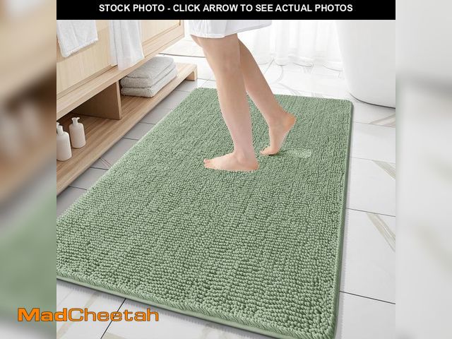 Lot 74-12119050 - OLANLY Bathroom Rugs 59x35, Extra Soft Absorbent Chenille Bath Rugs, Rubber Backing Quick Dry, Machi...
