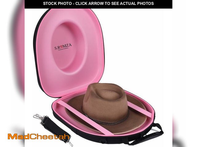 Lot 74-13040728 - S.ROMZA Cowboy Hats Box for Travel Case Crush Proof Hard Top Hat Storage Case with Handle,Adjustable...
