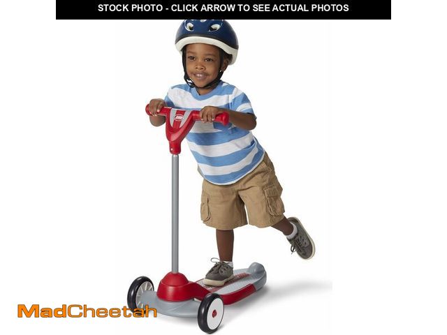 Lot 74-14271618 - Radio Flyer My 1st Scooter, Red, For Kids 2-5 Years Old, Extra Wide Base for Balance, 2 Front Wheels...