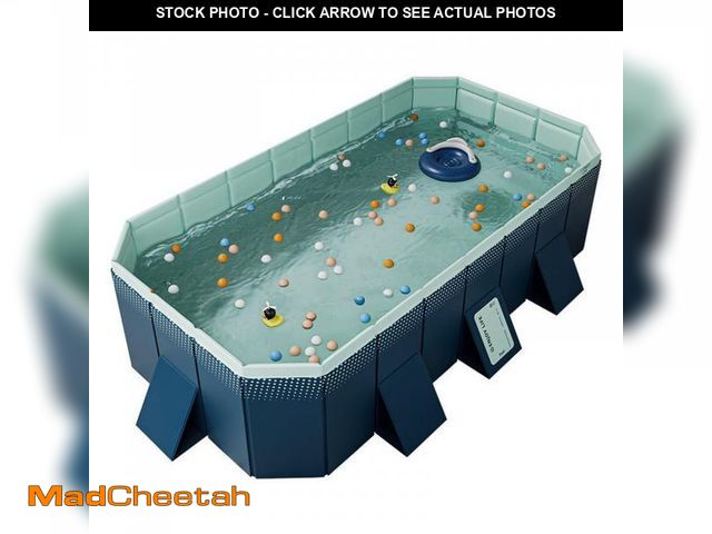 Lot 74-12525009 - YEYGRIEM Foldable Swimming Pool, Rectangular Above Ground Swimming Pool for Outdoor Family Square Po...