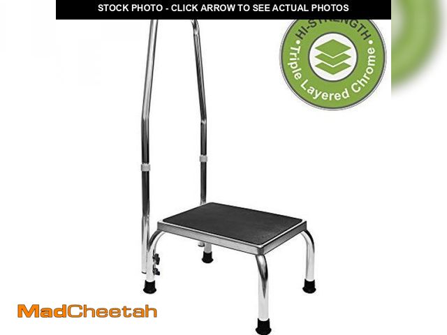 Lot 74-12137714 - FSA/HSA Eligible, Vaunn Medical Foot Step Stool with Handle and Anti Skid Rubber Platform, Lightweig...