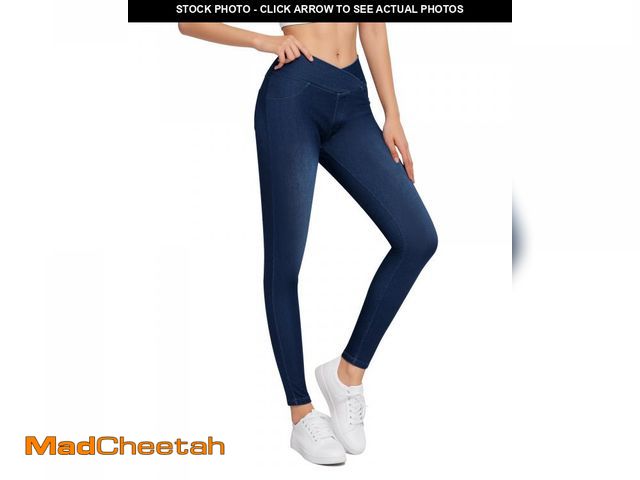 Lot 74-12347764 - CLOZOZ High Waisted Women Jeans Crossover Jeggings for Women Trendy Leggings with Pocket Denim Pants...