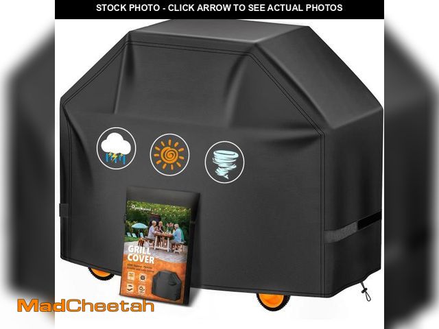 Lot 74-12437266 - HomWanna Grill Cover 40 Inch - Small Gas BBQ Cover for Outdoor Grill - 600D Outside Barbecue Covers ...