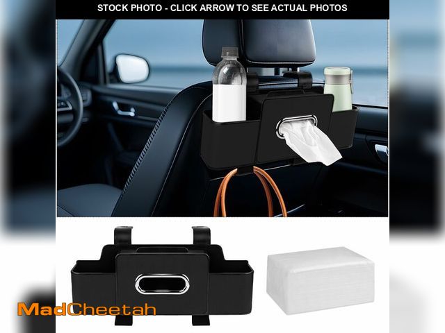 Lot 74-12706608 - toresper Car Back Seat Organizer with Tissue, Car Seat Back Tissue Box and Storage Hook, Multifuncti...