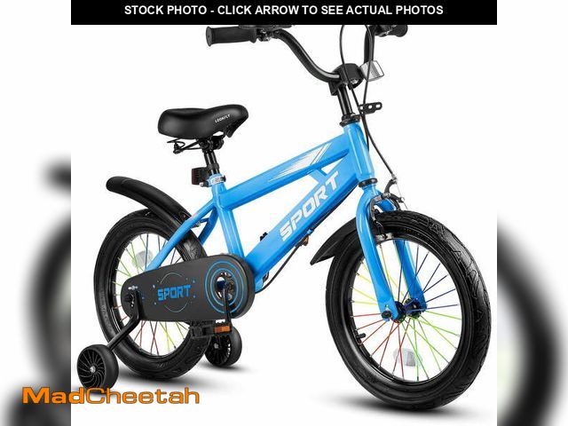 Lot 74-14288173 - Lookfly 16" Kids Bike for Boys and Girls with Removable Training Wheels,Children's Cicycle,Blue - UN...