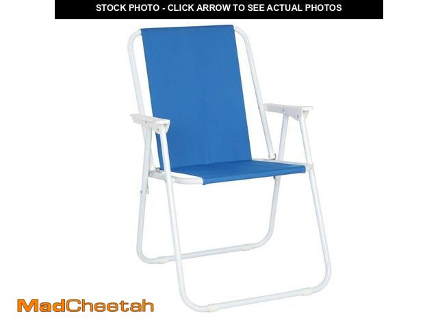 Lot 74-12465157 - *SEE DETAILS* Karl home 19 in. x 17 in. x 30 in. Portable Blue Iron Folding Beach Chair *SEE DETAILS...