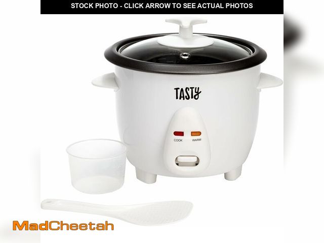 Lot 74-13041753 - Tasty Mini Rice Cooker with Removable Nonstick Bowl and Auto Keep Warm Function, Great For Soups, St...
