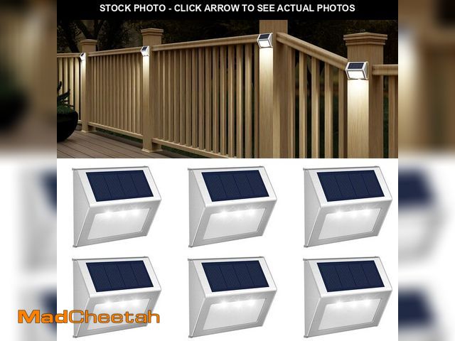 Lot 74-14149140 - JSOT Outdoor Solar Lights - Solar Powered Deck Lights Waterproof Light for Fence Post Light Outside ...