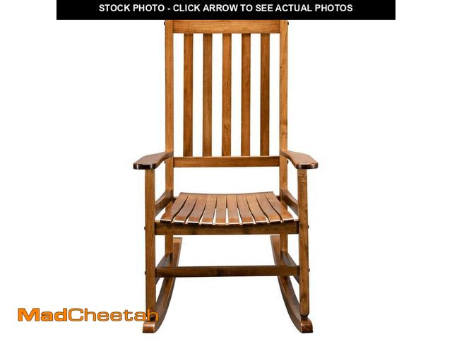 Lot 74-12746612 - Karl home Natural Wood Outdoor Rocking Chair - UNUSED