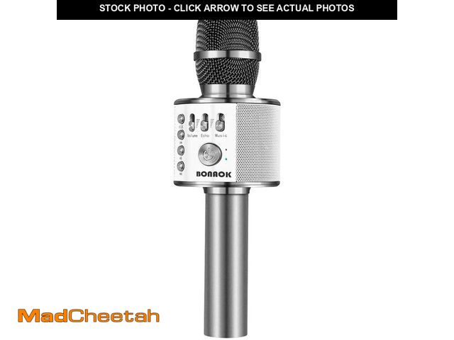 Lot 74-14206918 - BONAOK Wireless Bluetooth Karaoke Microphone,3-in-1 Portable Handheld Karaoke Mic Speaker Machine Ho...