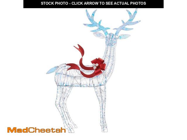 Lot 74-12892774 - Home Accents Holiday 6 ft. Iridescent Twist LED Iridescent Buck Holiday Yard Decoration Y31 - UNUSED