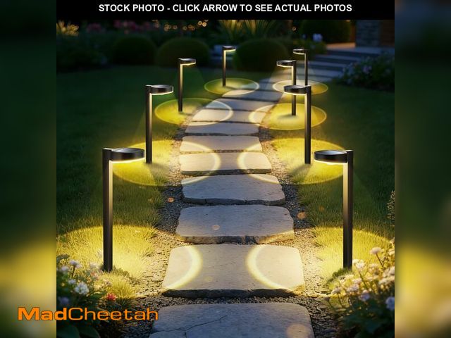 Lot 74-14264532 - APONUO 12 Pack Solar Pathway Lights Outdoor, 3 Color Temperatures Selectable CCT, Focused Ground Spo...