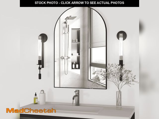 Lot 74-12782183 - CONGUILIAO Wall Mounted Mirror, Arched Mirror for Bathroom, 24"x36" Arch Bathroom Mirror Has Metal F...