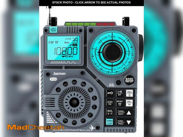 Lot 74-12050011 - Jazmm Portable Shortwave Radio with 5W Bass Sound, AIR/AM/FM/VHF/SW/WB Worldband Radio with Bluetoot...