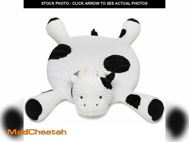 Lot 74-13062776 - Bearington Collection Lil' Gilly (30 Inch) Cow Tummy Time Mat - Cow Baby Blanket - Pillow for Baby -...