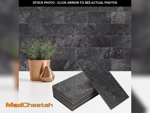 Lot 74-11557101 - StyloVue 100 Pieces Peel and Stick Backsplash for Kitchen, 3" x 6" PVC Subway Tile 2025 Upgraded Bla...
