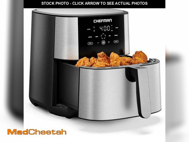 Lot 74-13818815 - Chefman Turbofry Touch XL 8 Qt. Air Fryer With Digital Controls - Stainless Steel - UNUSED
