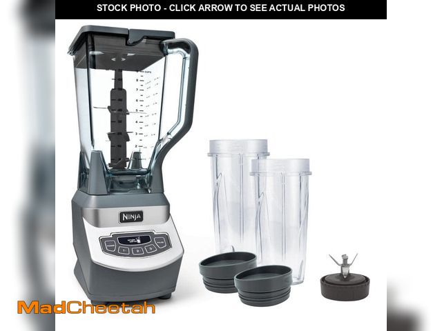 Lot 74-14193193 - NINJA NutriNinja 72 oz. 3-Speed Black Professional Blender with 2 Single Serve Cups - UNUSED
