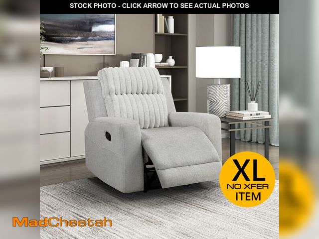Lot 74-12572375 - Lexicon Modern Recliner Chair for Living Room, Manual Wall Hugger Textured Microfiber Reclining Chai...