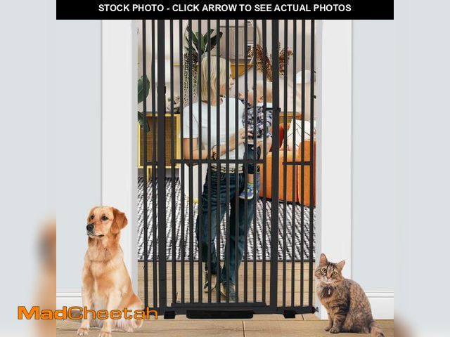 Lot 74-12363349 - 71 inch Extra Tall Gates for Cats, Adjustable 29.92" and 43" Wide Baby Gate, Pressure Mounted Full D...