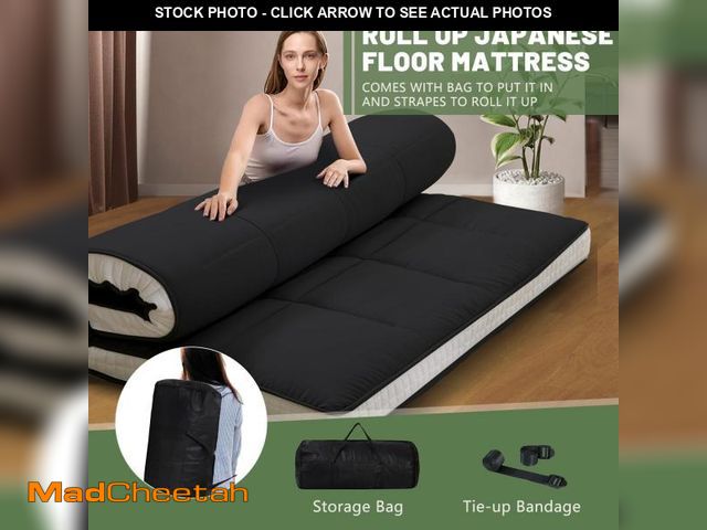 Lot 74-12420785 - (CUT IN FABRIC) Slsy Upgraded 6" Extra Thick Japanese Floor Mattress Futon Mattress, Foldable Mattre...
