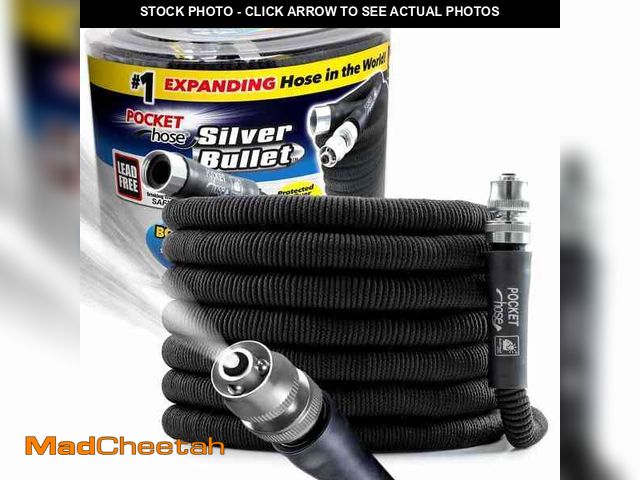 Lot 74-14361482 - Pocket Hose Silver Bullet 3/4 in. Dia x 100 ft. Lightweight Kink-Free Expandable Water Garden Hose -...