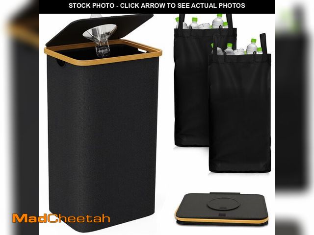Lot 74-12437318 - HOTOIQ Recycling Bin for Kitchen Home, 26 Gallon 100L Large Capacity Recycle Bin with Lid and 2 Remo...