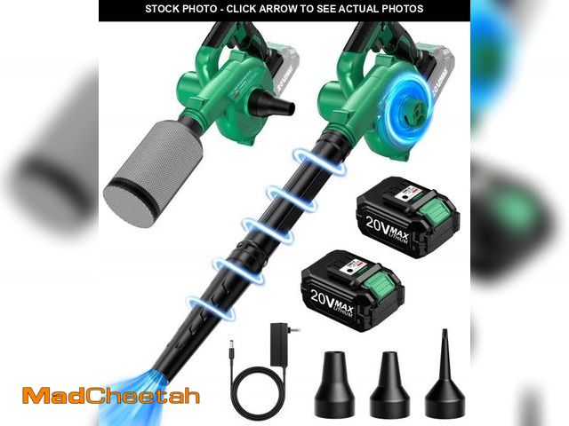 Lot 74-12418591 - K I M O. Cordless Leaf Blower Vacuum Combo, 3 Nozzles&amp;3 Modes for Inflation &amp; Deflation, 200...