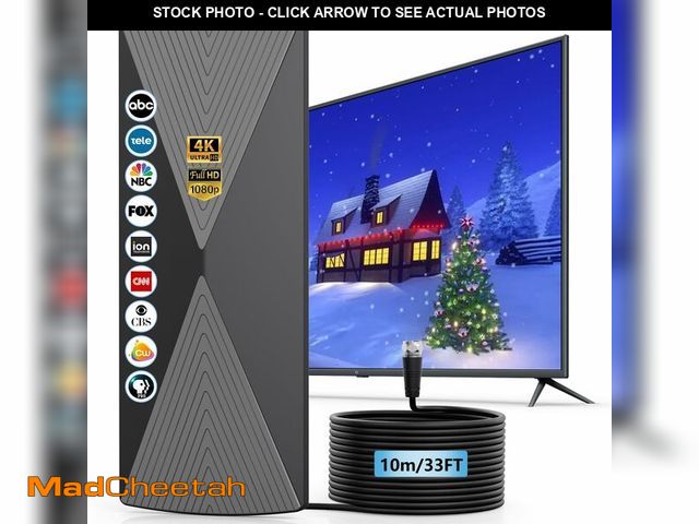 Lot 74-12708296 - 2025 TV Antenna,1200+ Miles Long Range TV Antenna, HD Digital TV Antenna Indoor with Signal Booster,...