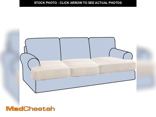 Lot 74-12307443 - H.VERSAILTEX Stretch 3 Piece T Cushion Sofa Slipcovers Individually Sofa Cushion Covers for 3 Cushio...