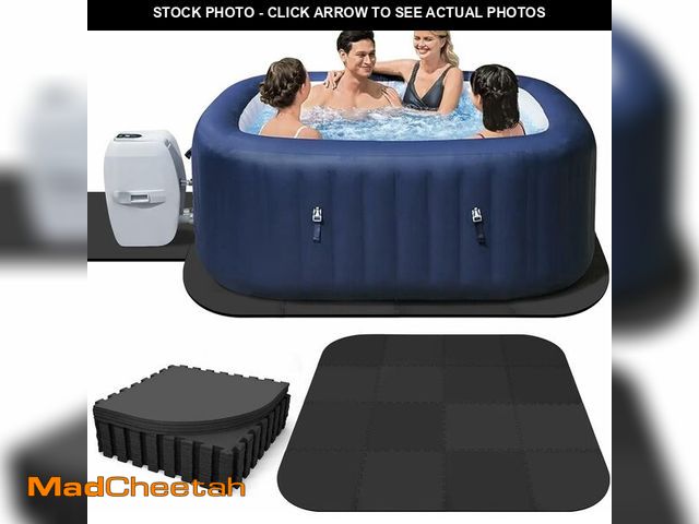 Lot 74-13709697 - GOOFCXO 85 Inch Hot Tub Mat &amp; Pad for Inflatable Tubs, 1/2" Extra Thick Hot Tub Pad Foundation N...