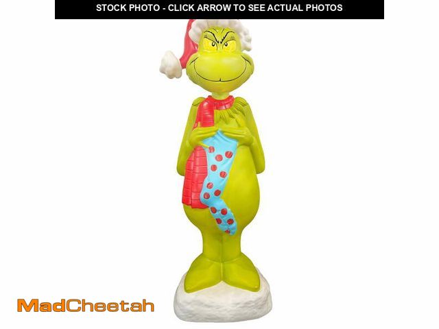 Lot 74-12861973 - Christmas LED Blow Mold Outdoor Decor Dr. Seuss' The Grinch 13.38 in x 10.23 in x 36.02 in 3.63 lb -...