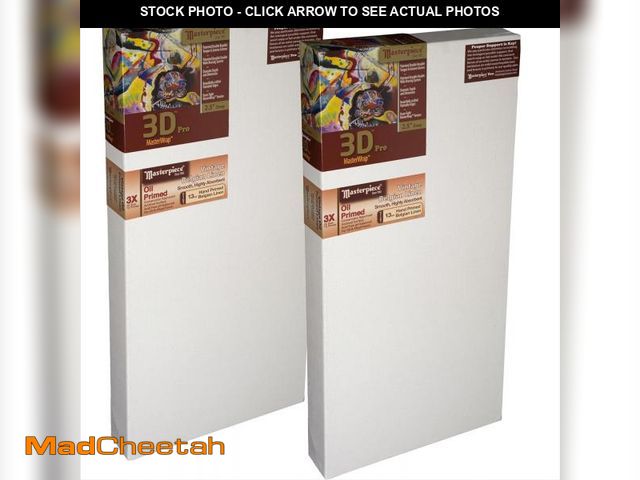 Lot 74-12508631 - MASTERPIECE Z2DO-1219 3D Pro 2.5" Deep Vintage L21C Belgian Linen 13.0 oz Oil Primed Linen Stretched...