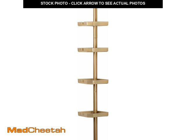 Lot 74-12827583 - Bath Bliss 4 Tier Tensions Corner Shower Caddy | Shelves | Adjustable 48ÃÂ¢Ã¢âÂ¬Ãâ-101" | Bath...